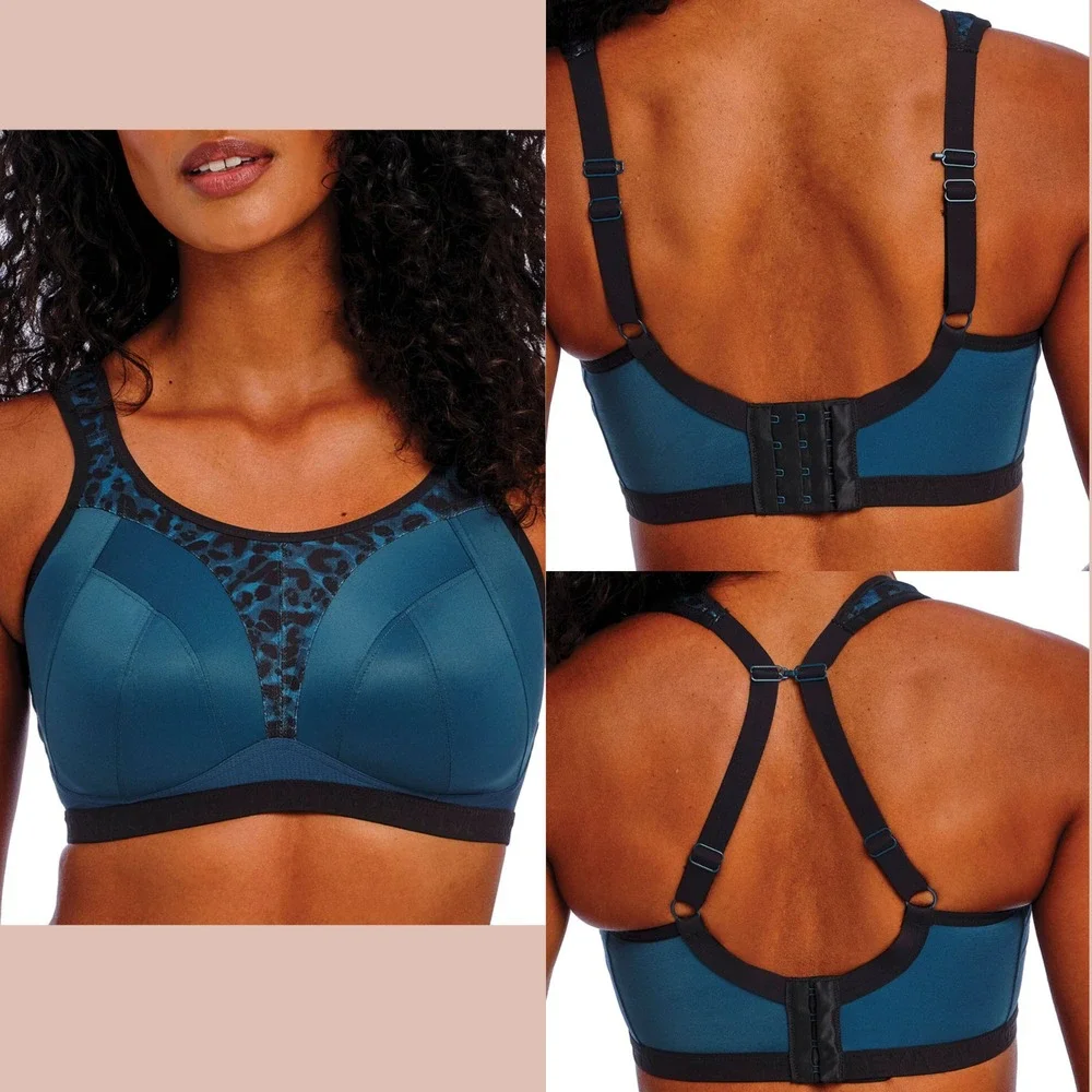 NWT $70 Freya Active [‎ 30DD ] Dynamic Wire-free Sports Bra in Teal #7002